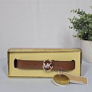 MICHAEL Michael Kors Leather Belt Size S/M Brown - Gift Box NWT